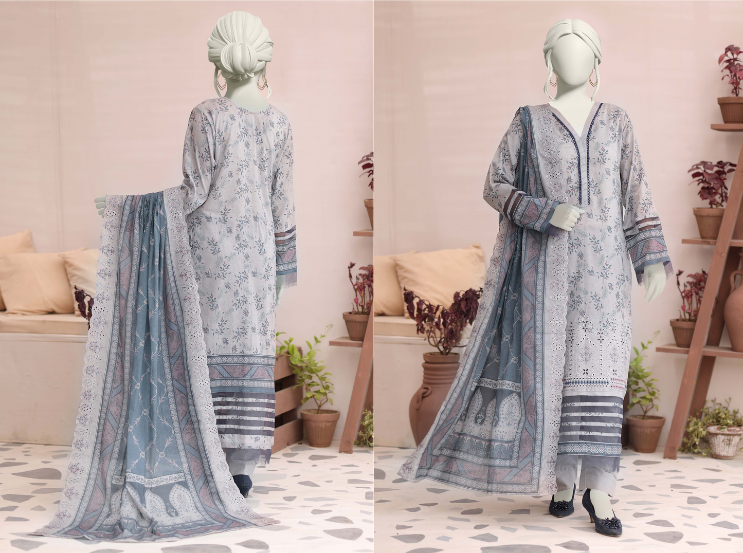 š§”š„ ALMEERAH FLORENCE Embroidery Cutwork Dupatta 3 Pieces š„ā¤ļø
