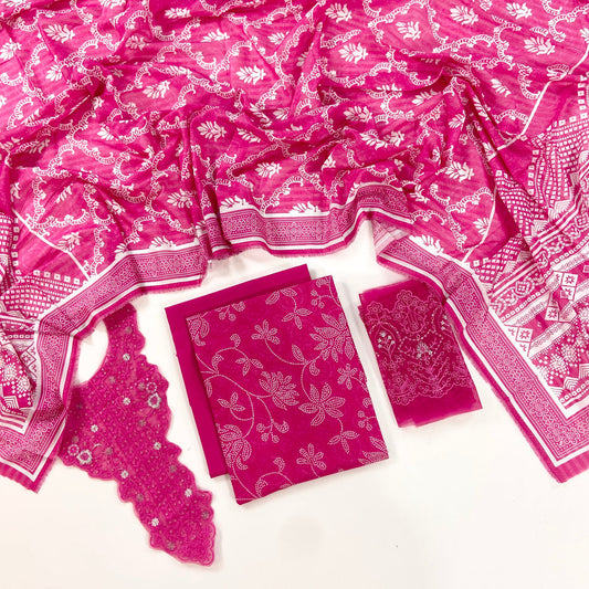 Fleur By Almeerah - Fuchsia Pulse – Digital Chundri Lawn Unstitched Collection