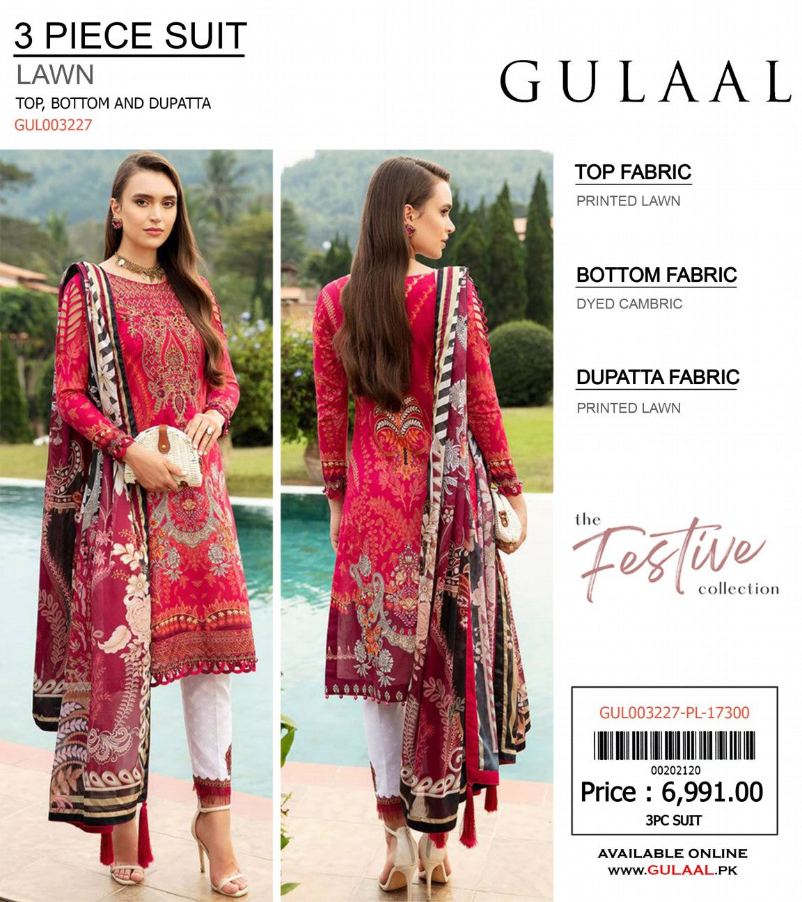 Gulaal By GulJee Lawn Printed 3P