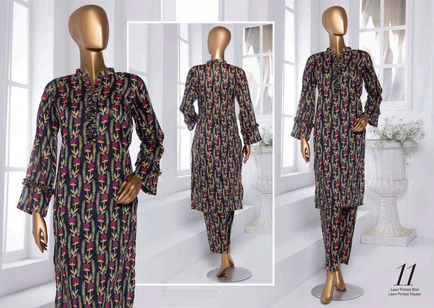 š SAWERA BANADORA 100% Original Lawn 2 PC Unstitched ā Series 2025 š