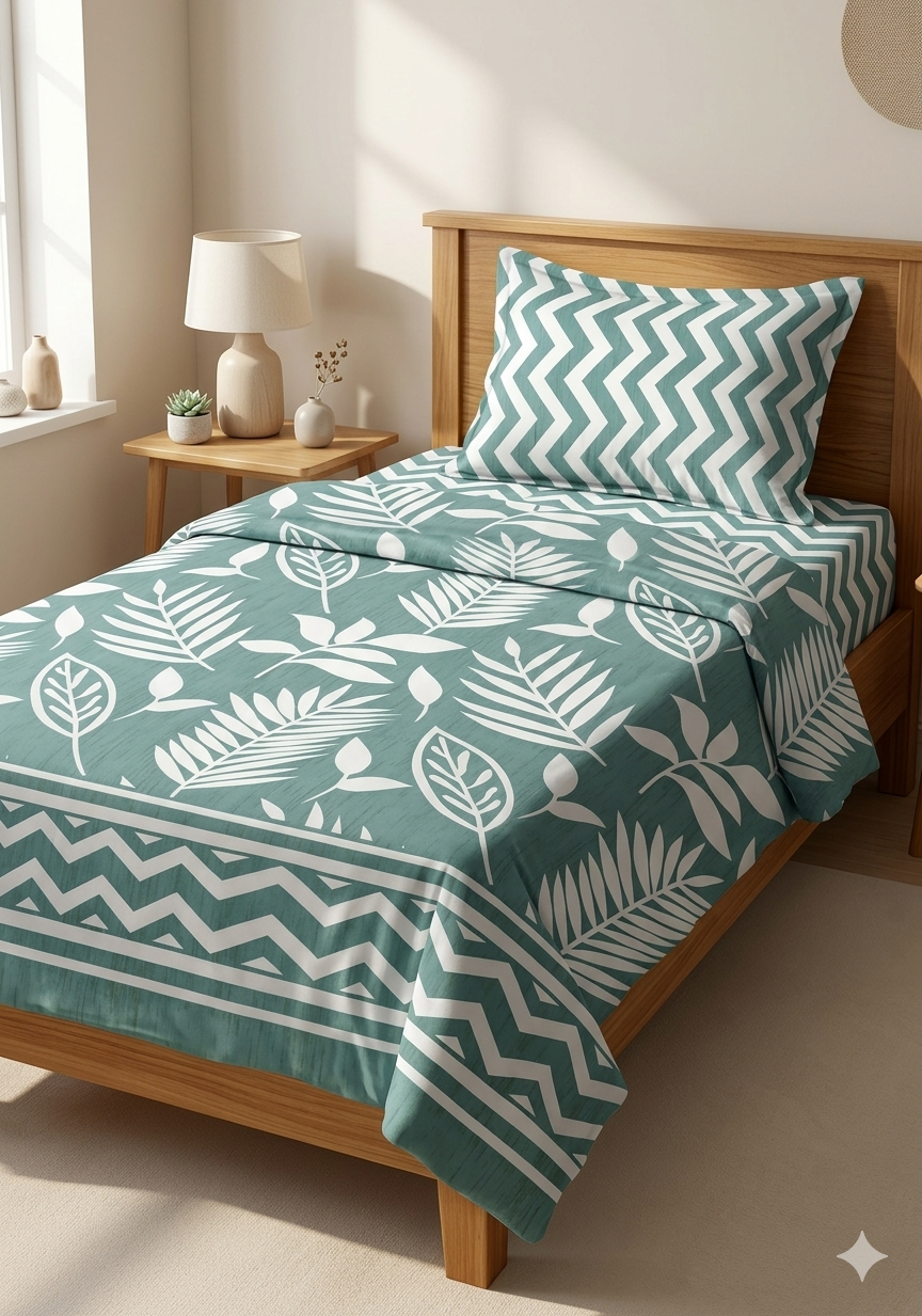 Single Bedsheet Salonika Pure Cotton Printed