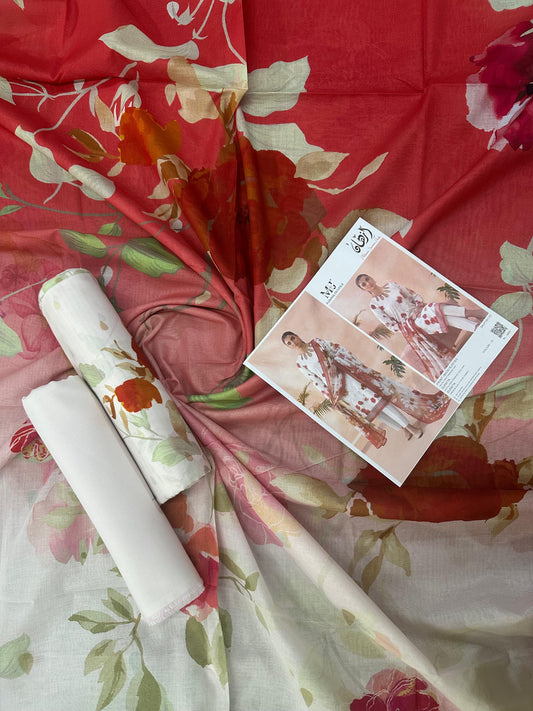 Izhaan Moosa Jee D #02 - 3pcs Unstitched Printed Collection