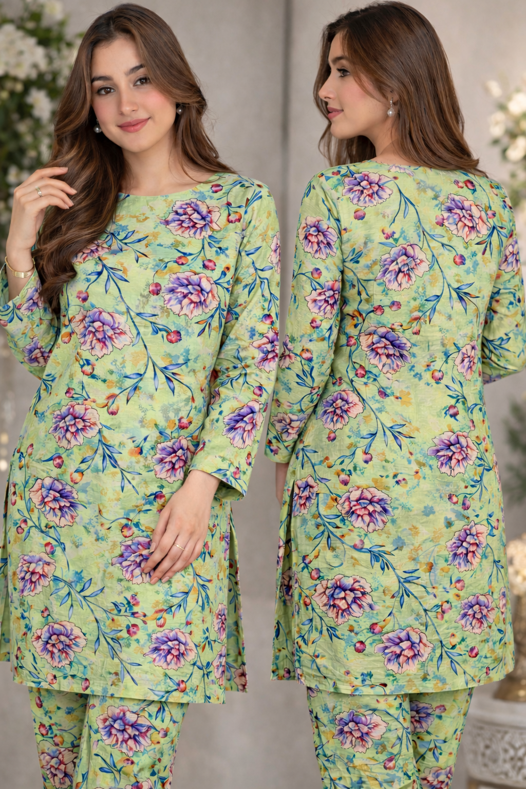 Mix Brand – Premium Unstitched Collection Digital Printed All-Over 2-Piece Suit
