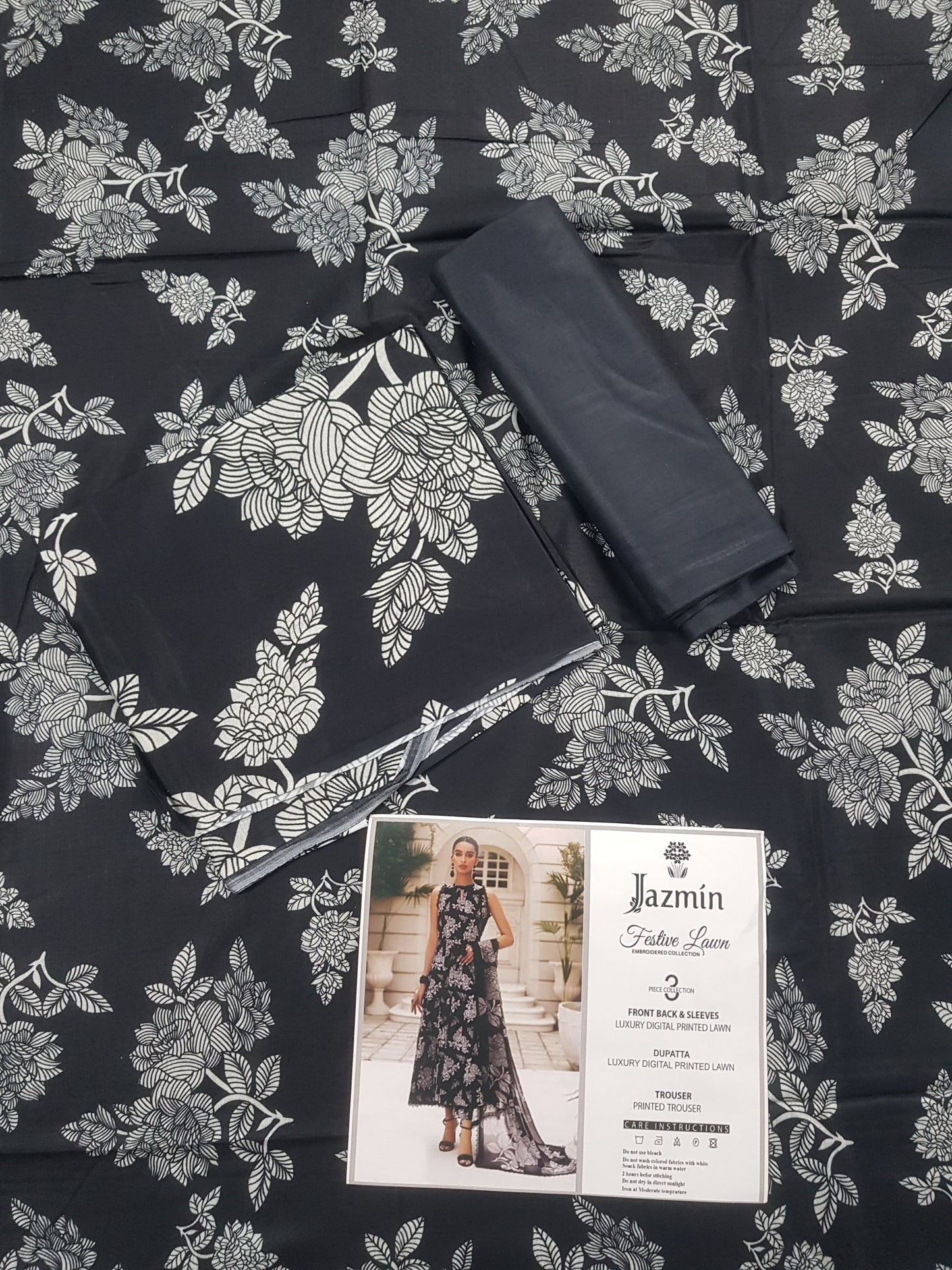 Jazmine Lawn Unstitched 3 Pieces ❤️🔥