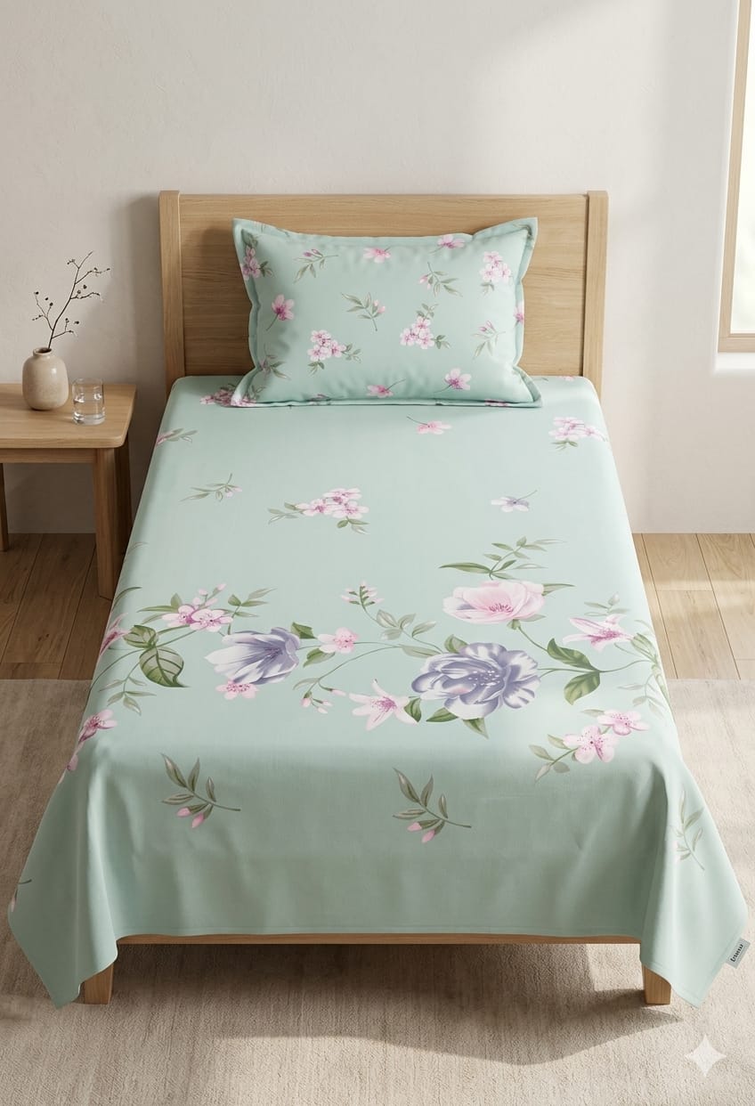 Single Bedsheet Salonika Pure Cotton Printed