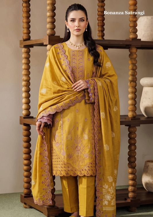Bonanza Satrangi Golden Harvest Jacquard 3Pcs