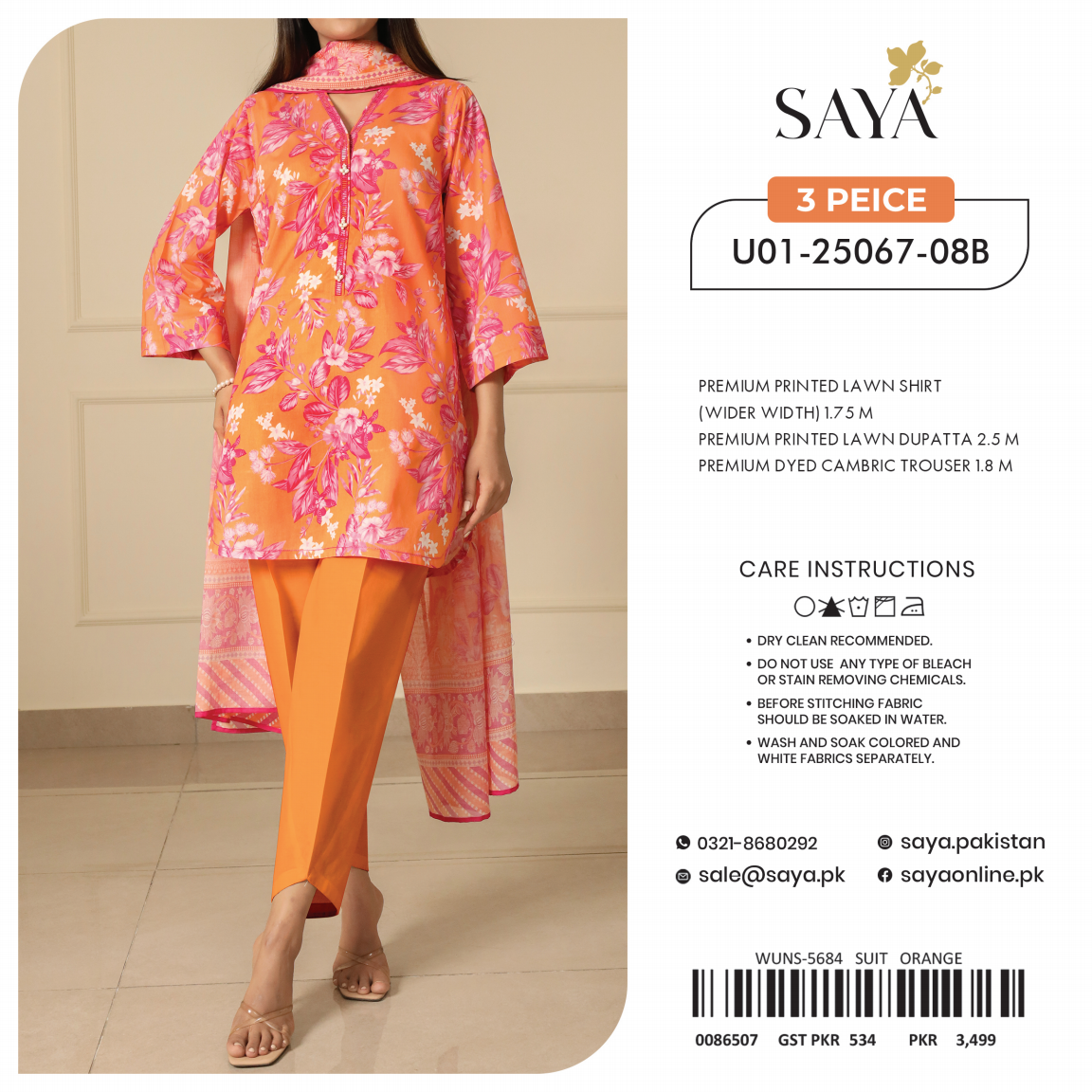 Saya Box Randomly Unstitched 100% Original LAWN 3P Suit In WHOLESALE PRICE 💯✨