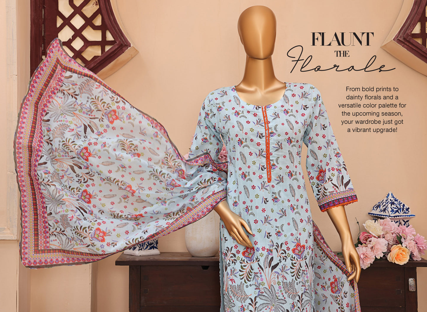 ZEENAT By MTF 100% ORIGINAL CHIKENKARI TROUSER 3PCS ππΌβ€οΈ