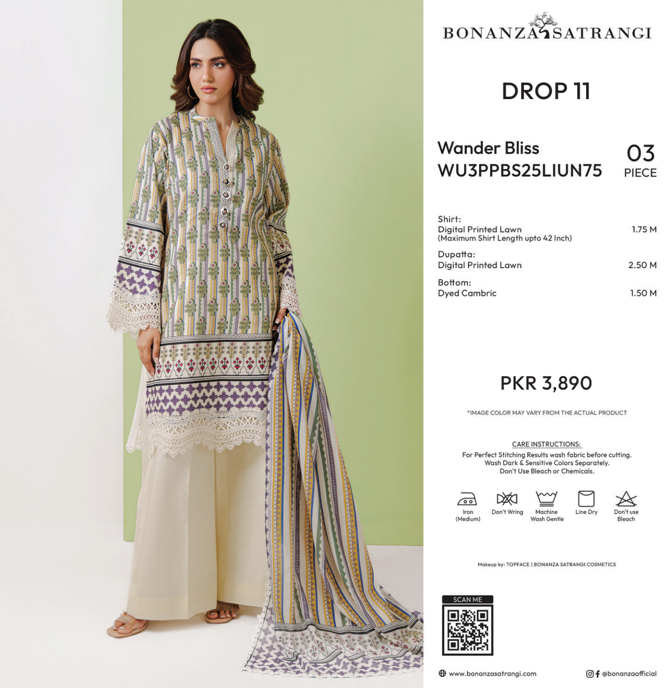 Bonanza Satrangi Unstitched
Wander Bliss - 3 Pc 🔥❤️