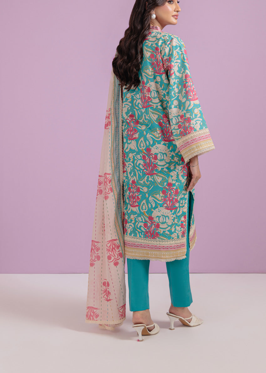 Bonanza Satrangi Unstitched Stamp Floral - 3 Pc (WU3PPBS25LIUN06)