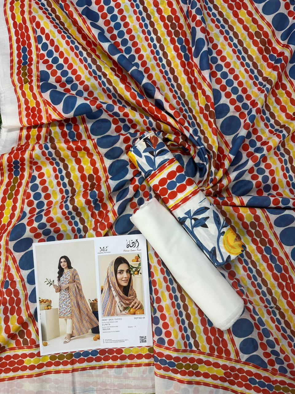 Izhan MoosaJee D#JP1402-04 3PC Lawn Collection