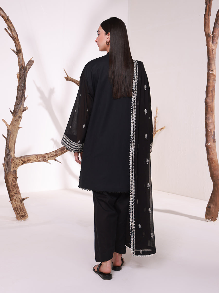 SALITEX MONOCHROME EMBROIDERED LAWN SUIT 🖤
