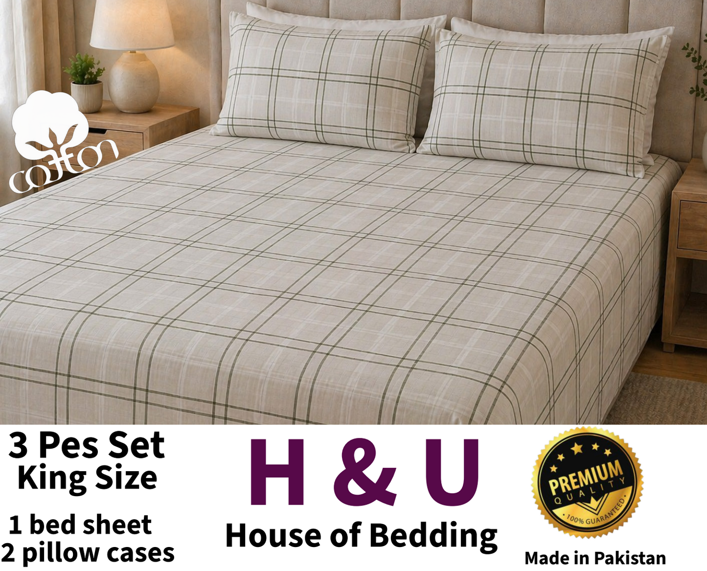 H&U Double Bed Bedsheet