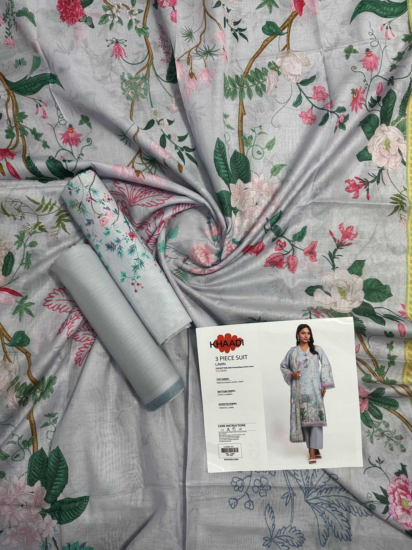 Khaadi Sprinkle - 3 PCs Printed Bana Dora Lawn Unstitched Collection