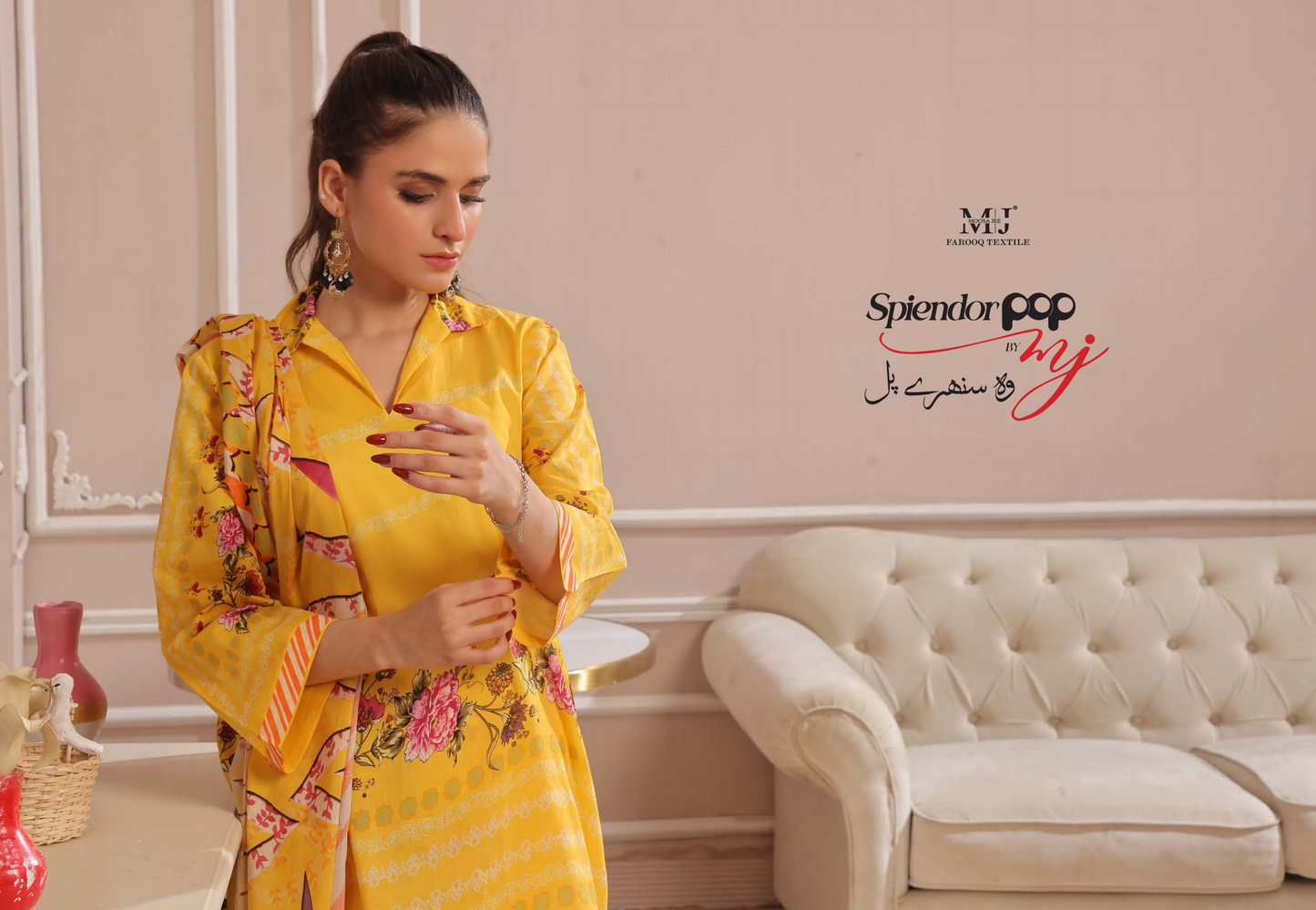 100% Original Spiendor Pop by MoosaJee Farooq Textile Lawn Unstitched 3 Pieces ❤️🔥