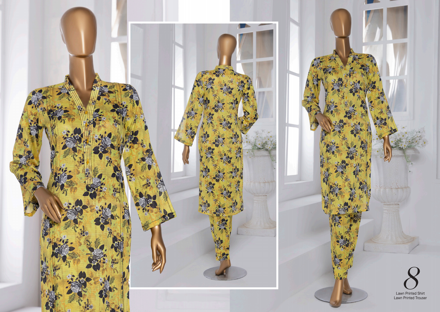 š SAWERA BANADORA 100% Original Lawn 2 PC Unstitched ā Series 2025 š