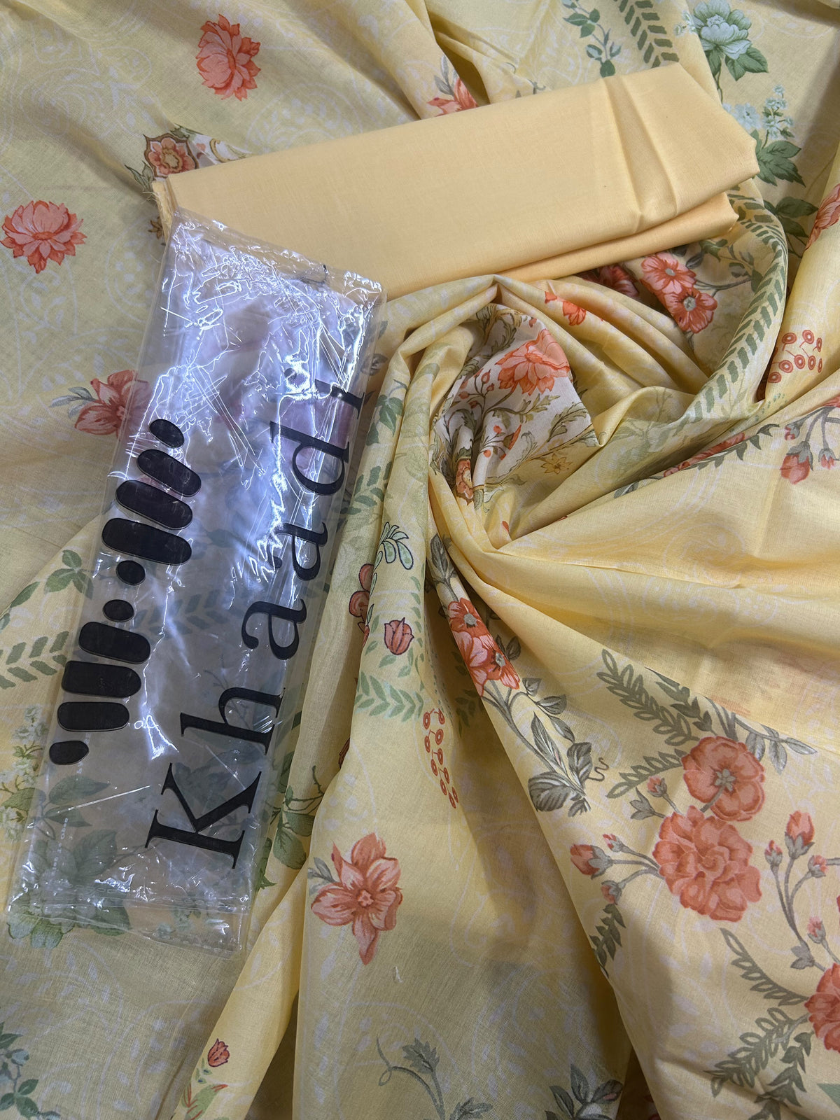 Khaadi Yellow Printed 2Pcs