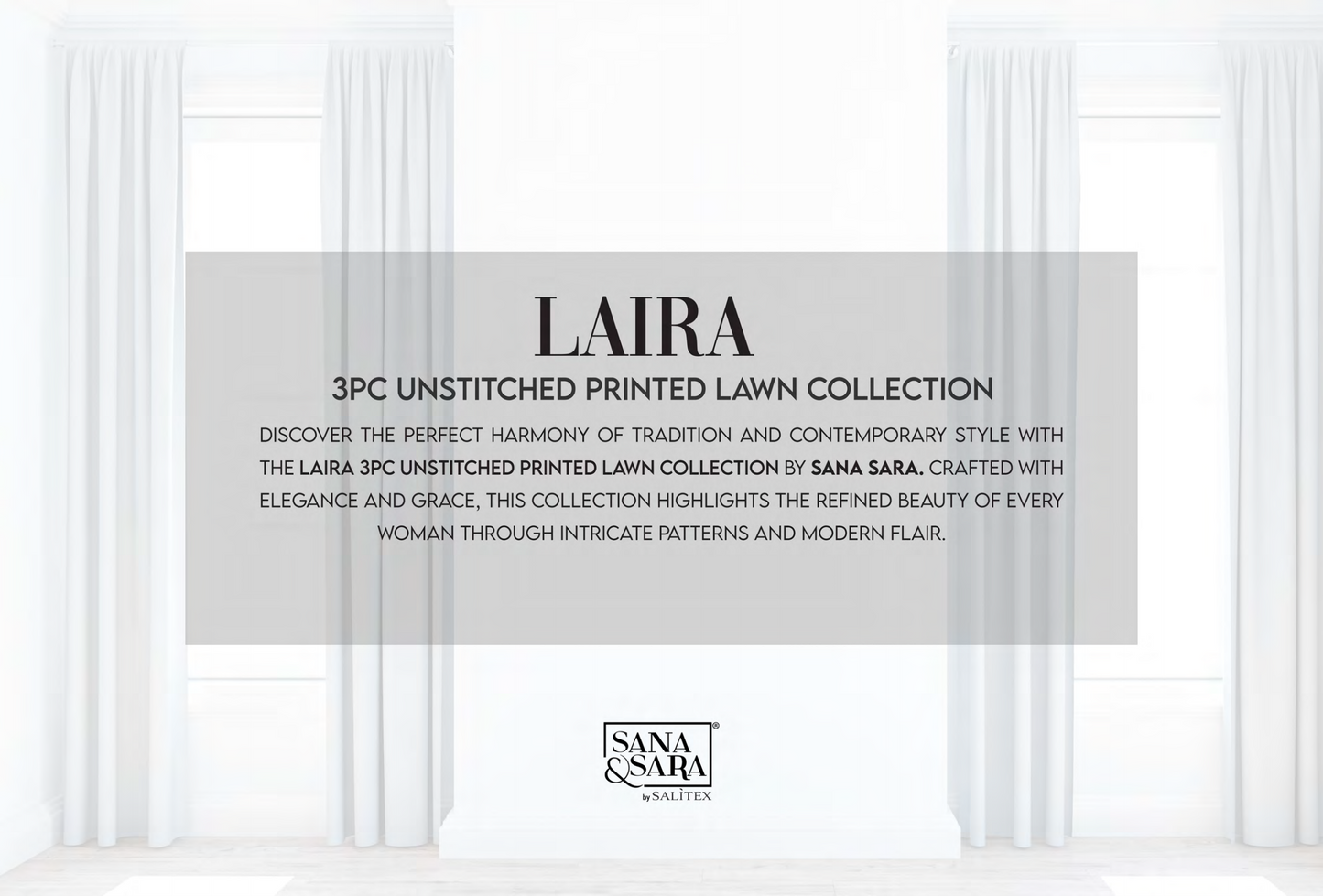 Salitex Laira VOL-IV 100% Original Lawn ❤️ LAIRA by SANA& SARA