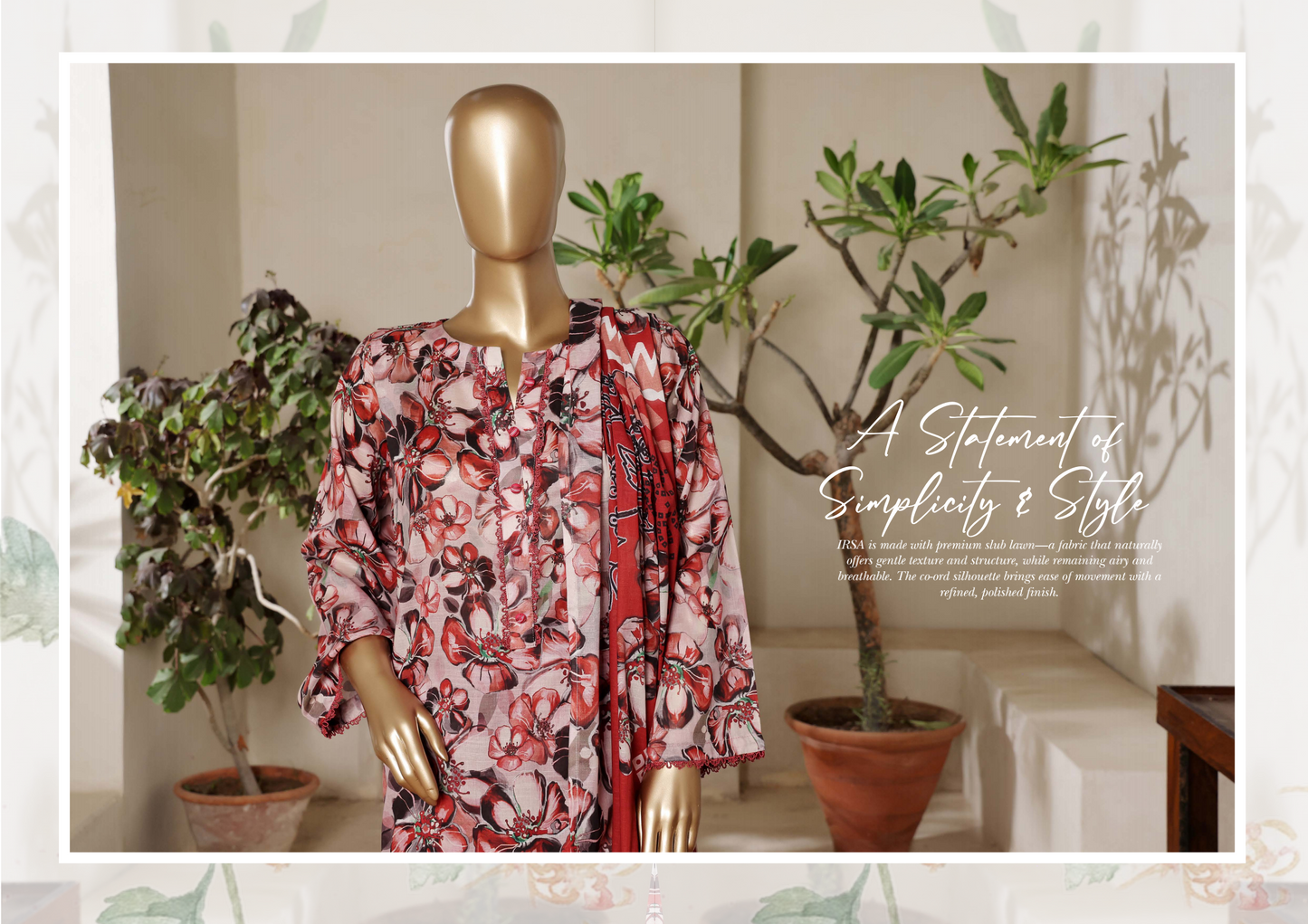 Ego Doria Lawn Unstitched AllOver 3Pcs ππ