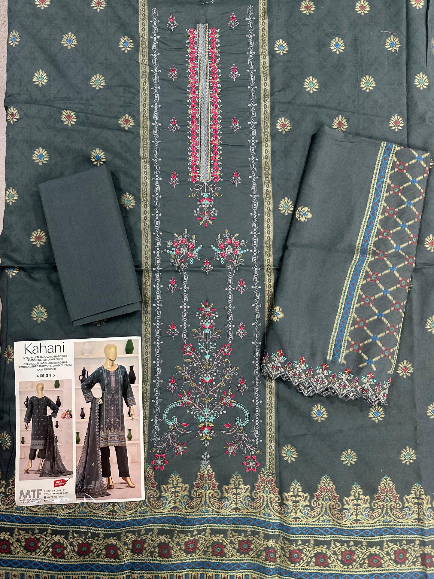 MTF KAHANI Unstitched COLLECTION Design #5