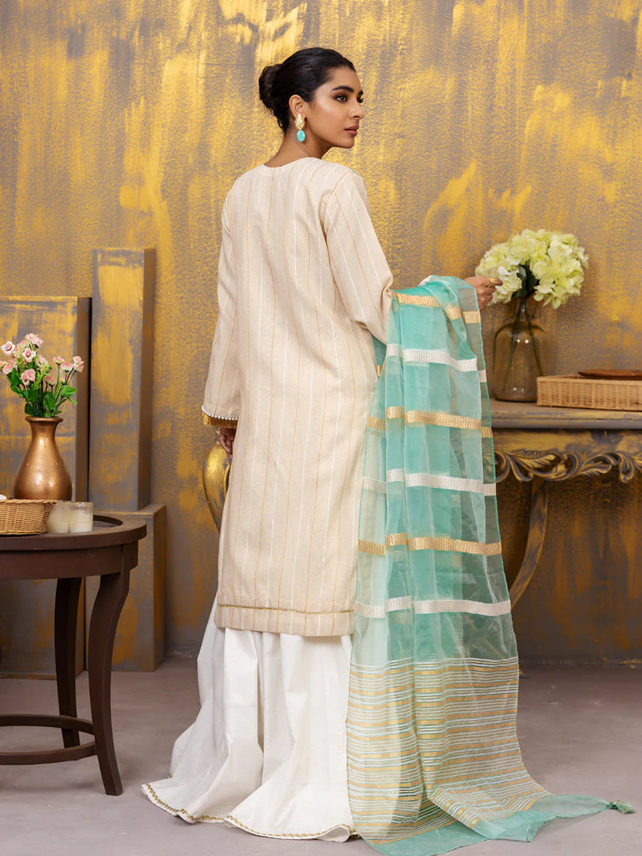 Salitex fancy Base with Zari Orgnaza dupatta 3P WK-01145UT