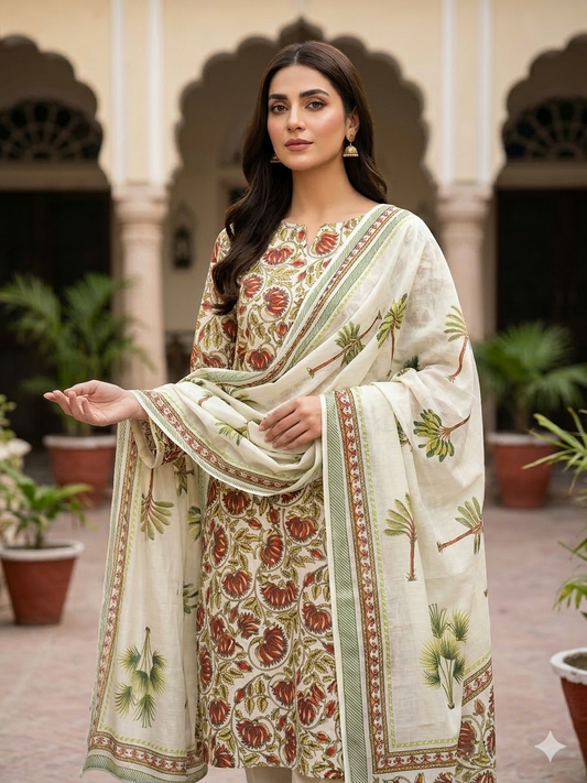 KHAADI 2PC LAWN COLLECTION
SHIRT + DUPATTA