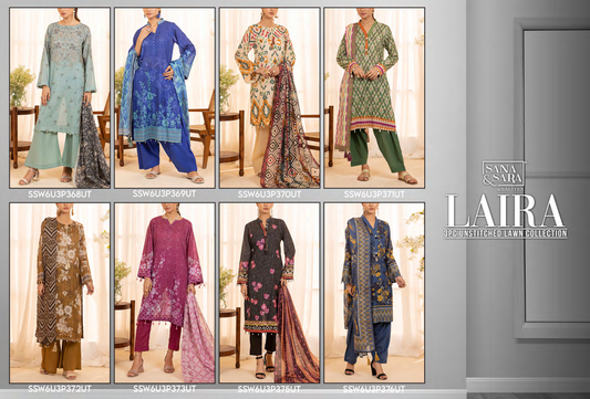 Salitex Azadi Sale Randomly 100% Original Lawn ❤️ LAIRA by SANA& SARA