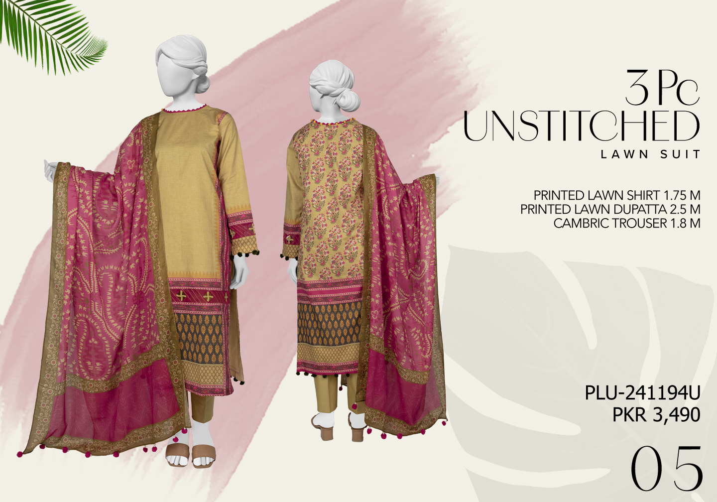 J• 100% Original Unstitched Lawn Norah Panjnad by Junaid Jamshed 3 Piece 🔥