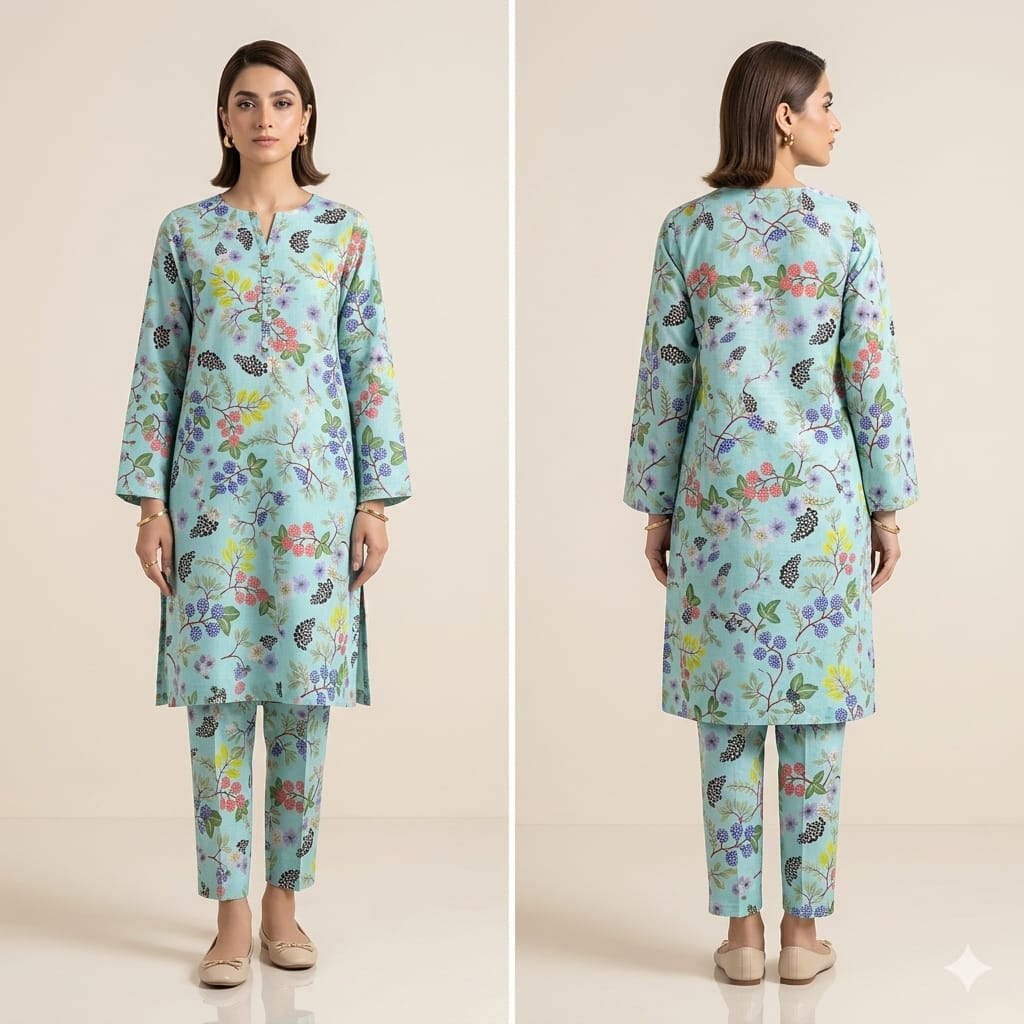 EGO 5MTR β DAABI Digital Printed All-Over 2-Piece Suit Unstitched Collection
