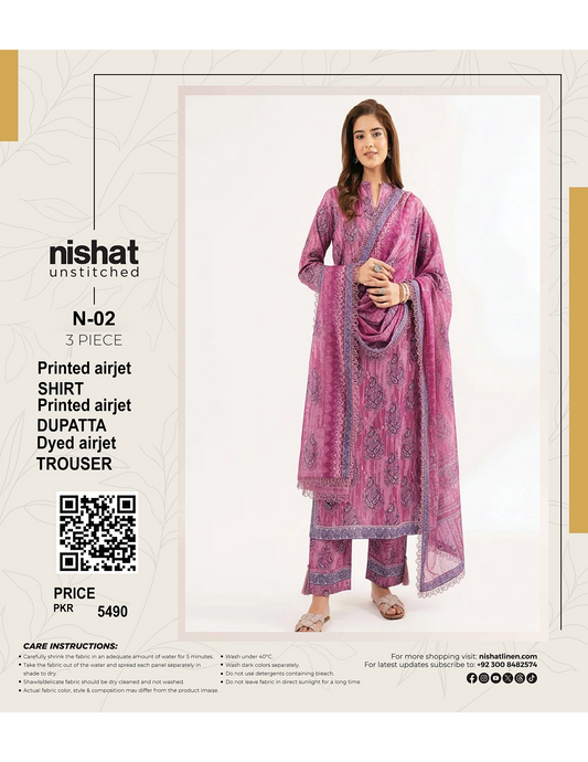 NISHAT UNSTITCHED LAWN 3PCS COLLECTION 2026 ðĨâĪïļ