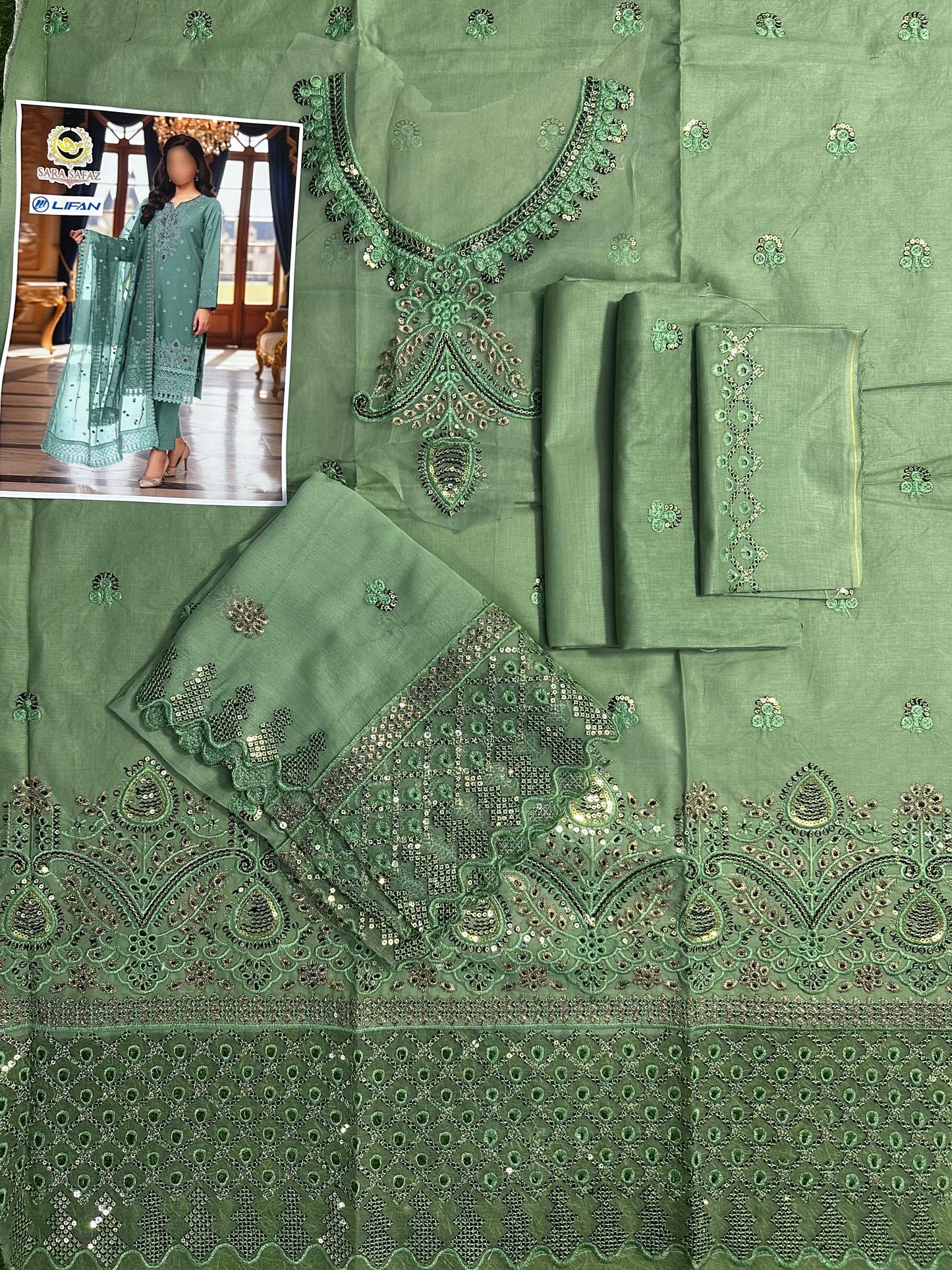 Sara Safaz Fancy Party Wear Embroidered Collection 3-Piece Suits β Elegant & Stylish