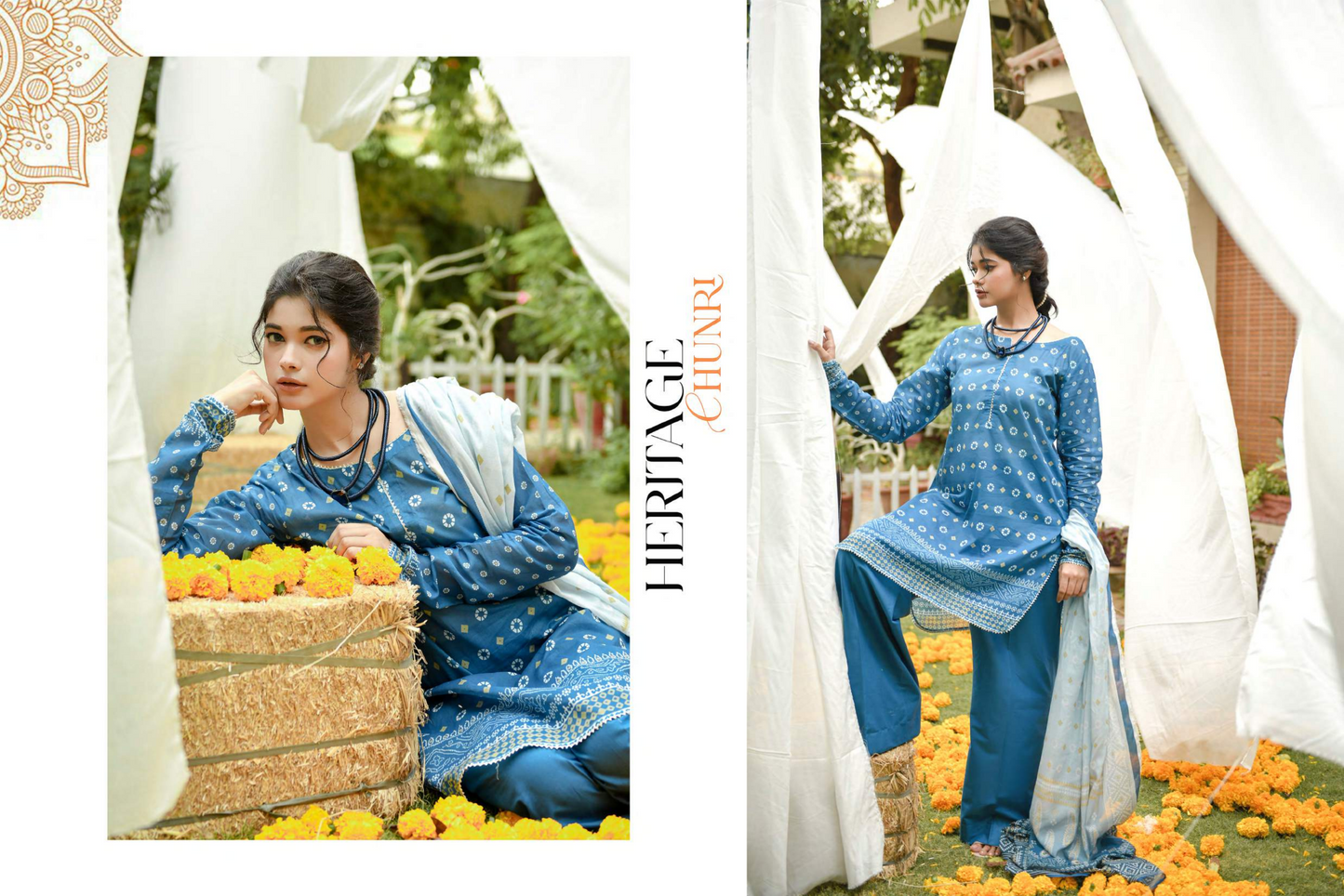 MoosaJee 100% Original Heritage Chunri Unstitched 3Ps๐๐ฅ