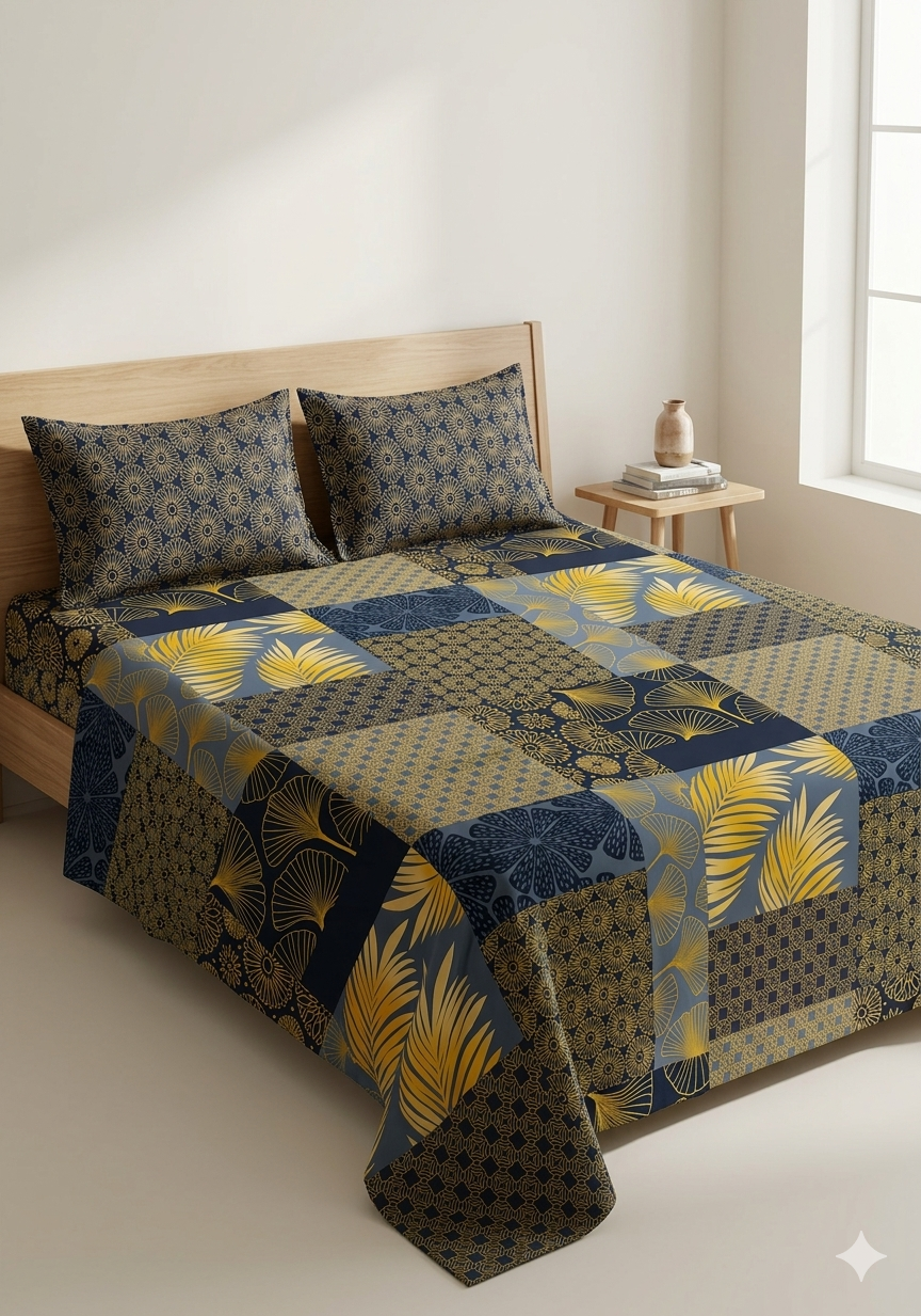 SALONIKA PURE COTTON BEDSHEETS Most Demanding Collection Full Printed King Size Bedsheets
