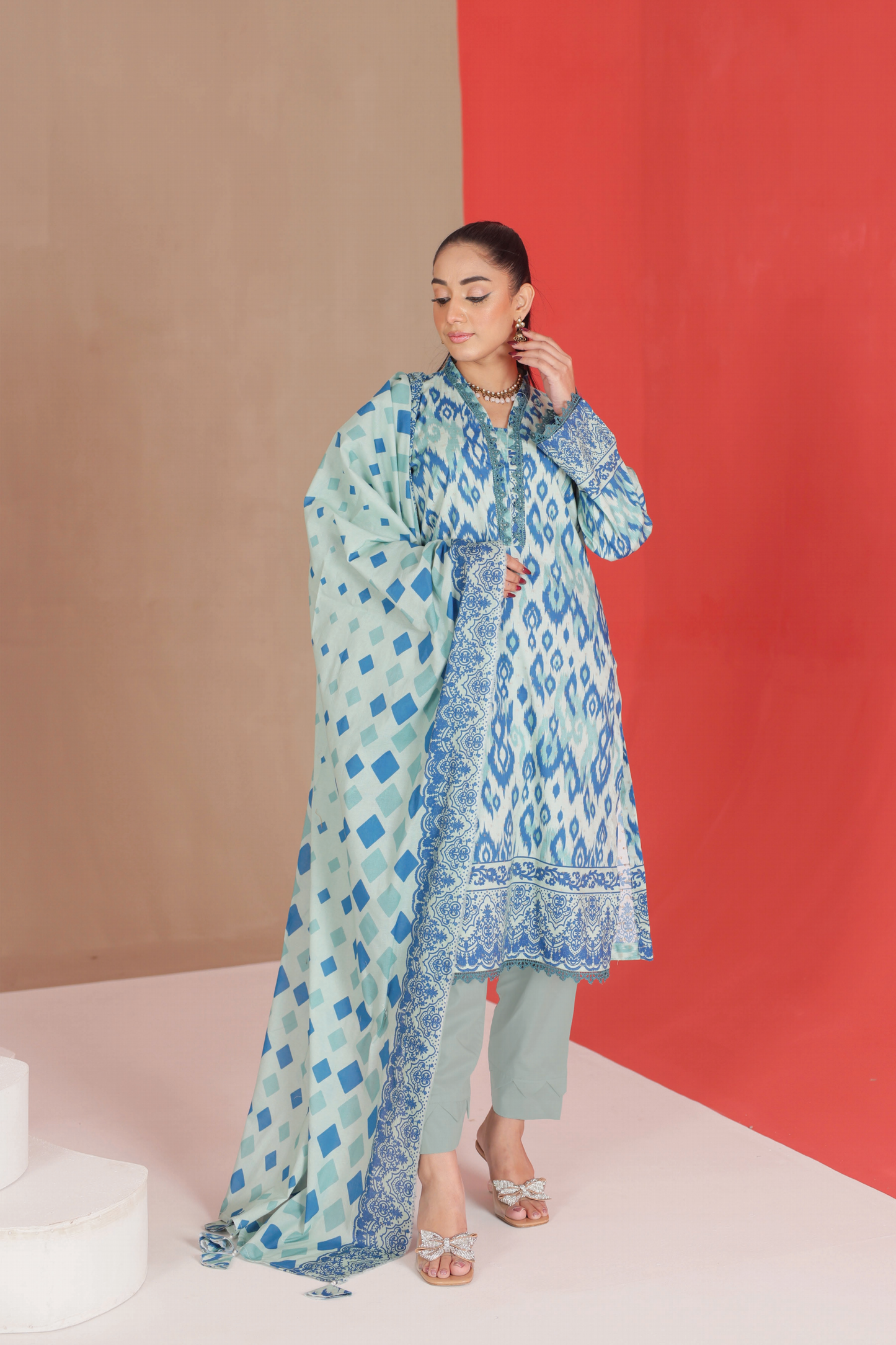 Flat 50% Off Lamisah Jade Broshia Jacquard 100% Original Lawn Unstitched in Wholesale π₯³π―β