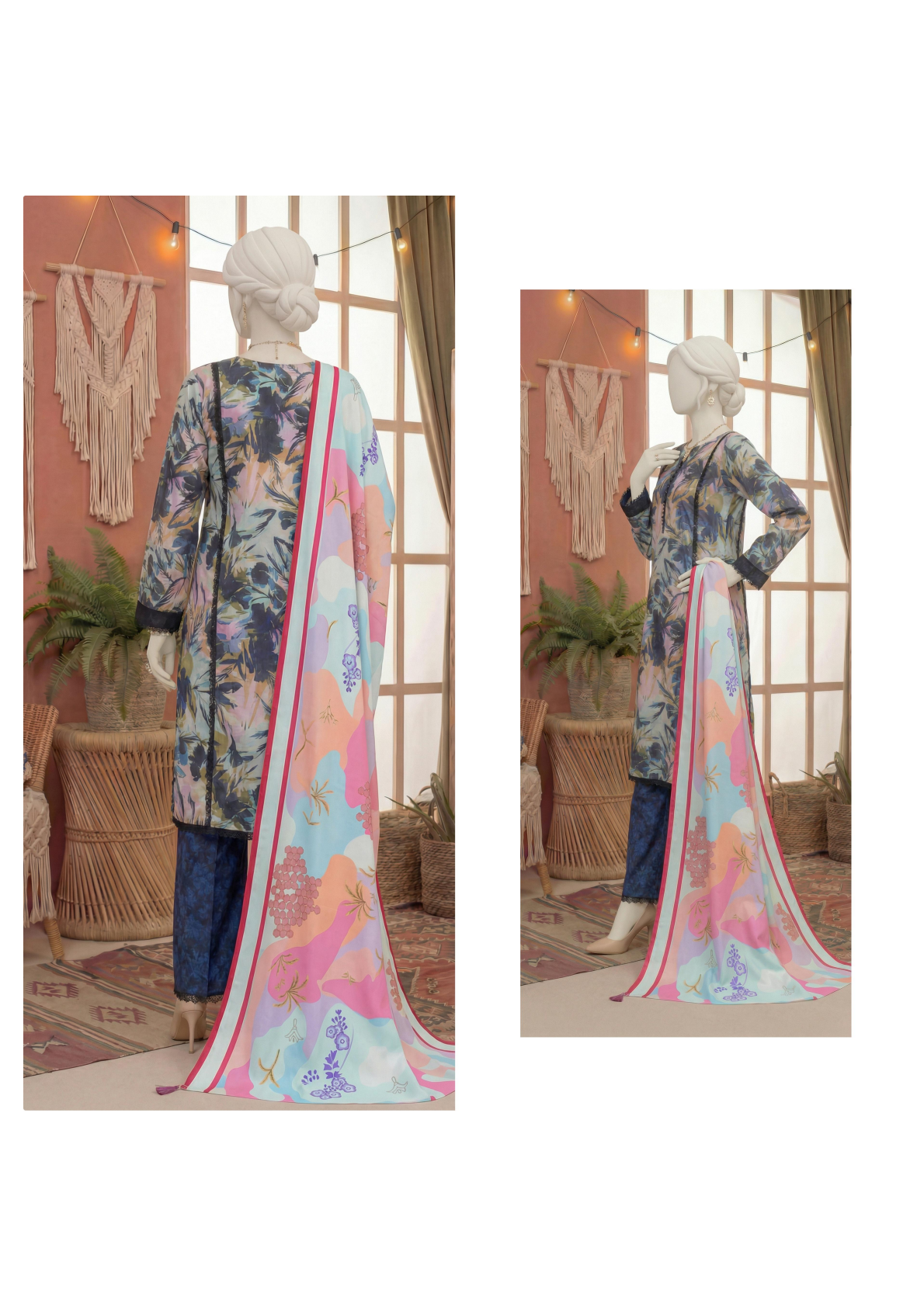 COCO CORDS BY DASTAN Unstitched Original Lawn 3 Piece Collection Designs #8