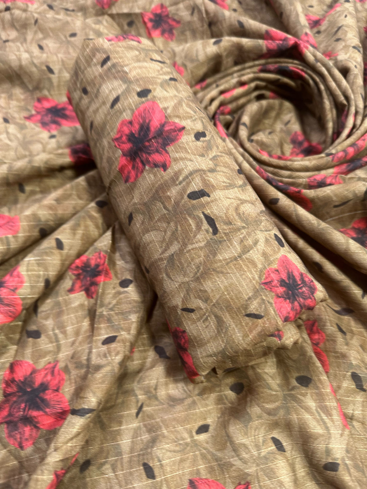Sapphire & Bareeze Brown 2Pcs All-Over Printed