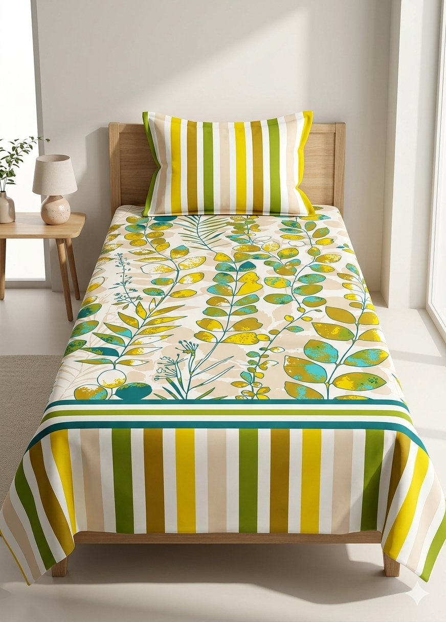 Single Bedsheet Salonika Pure Cotton Printed