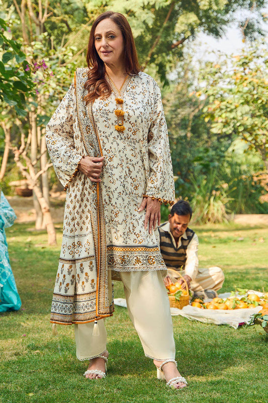 AsimJofa Beige Printed 3Pcs