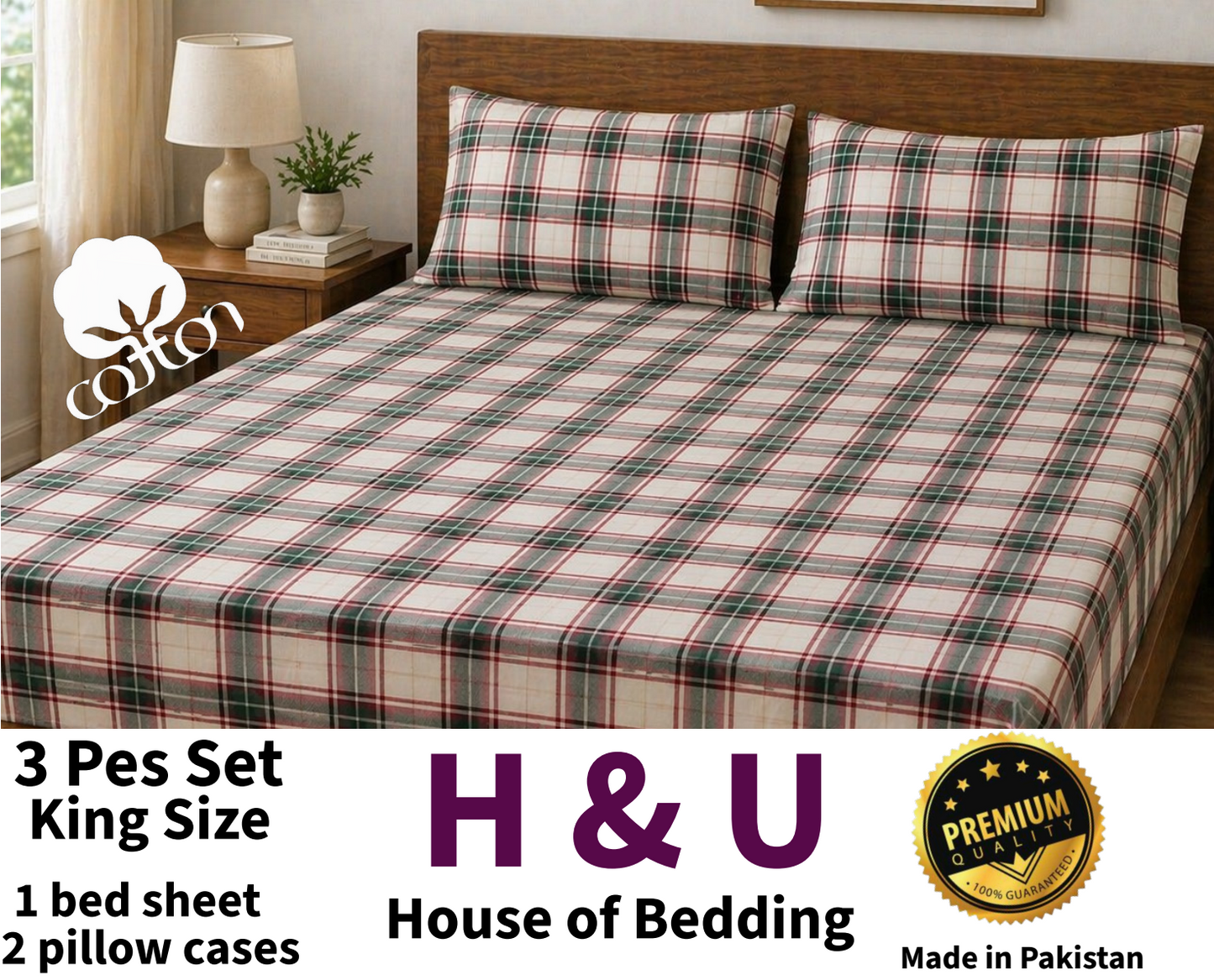 H&U Double Bed Bedsheet