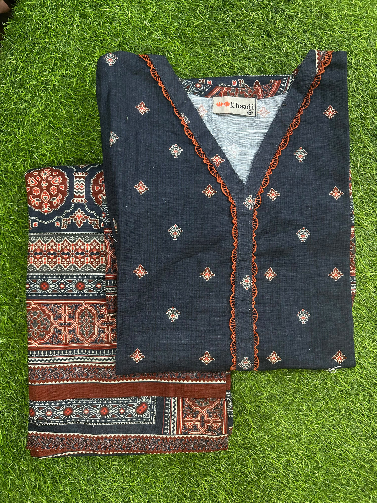 Khaadi Dark Blue Stitch 2Pcs
