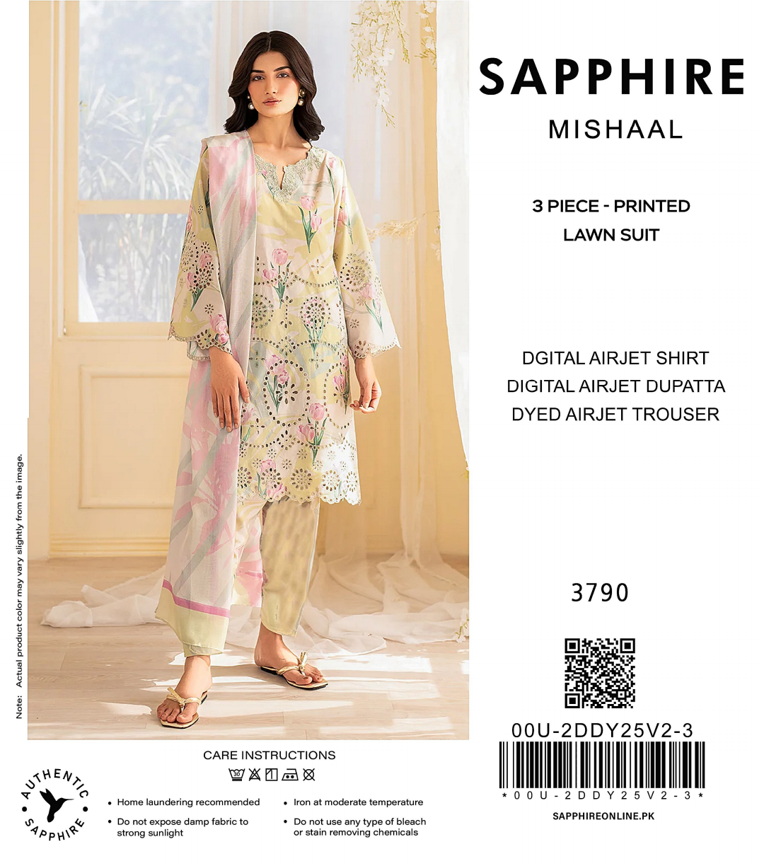 Sapphire Mishaal Lawn Printed 3PC In Wholesale Price β¨π₯