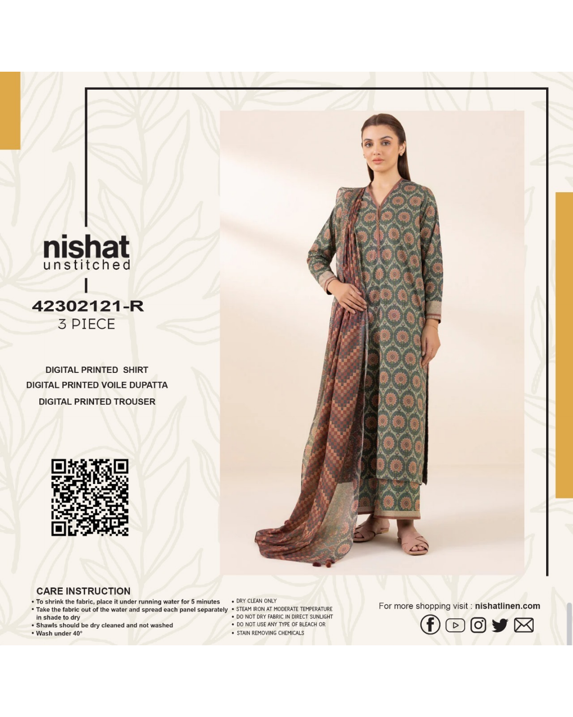 ✨ NISHA BY NISHAT🌸 2025 Digital Lawn Collection 🥳