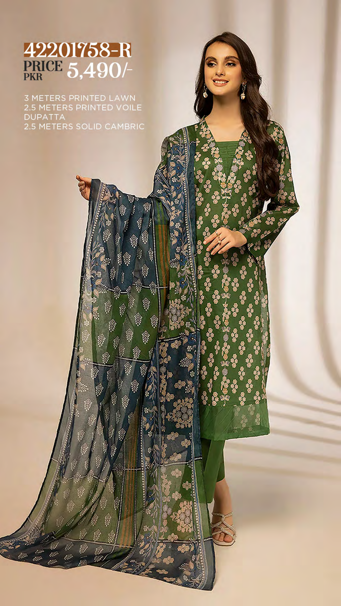 Nishat Unstitched Lawn 3 Piece ✨✅