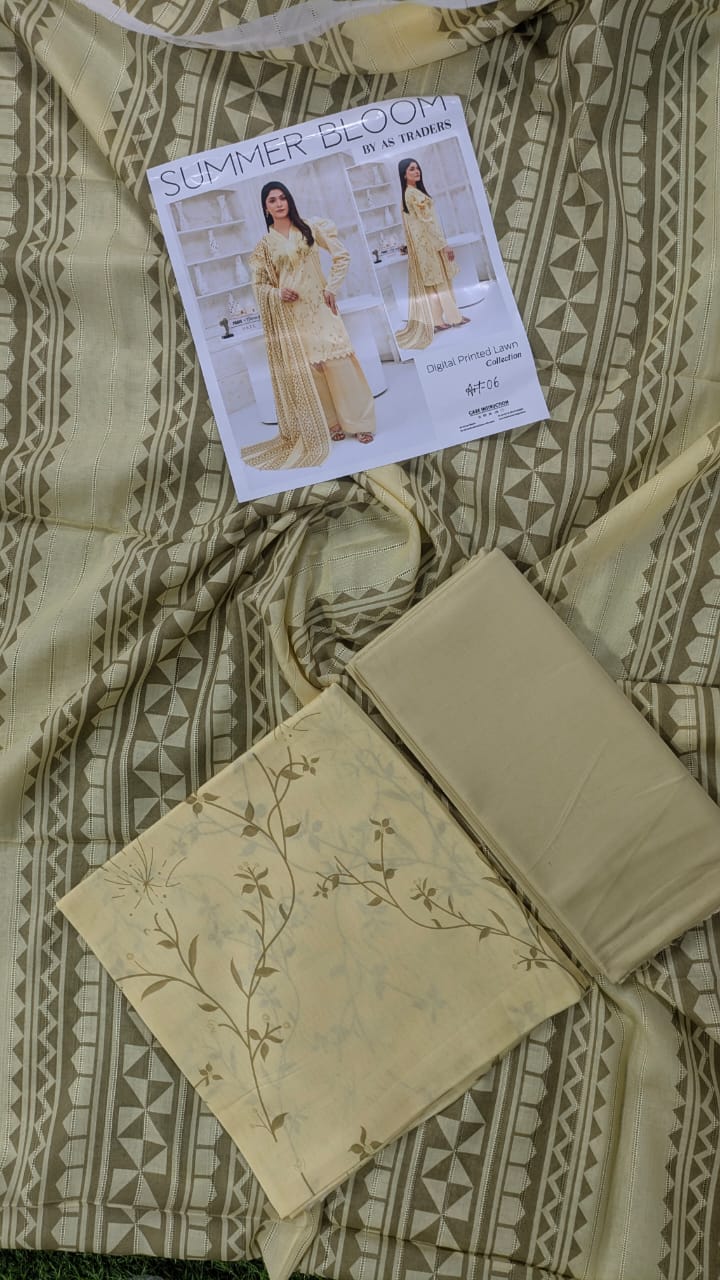 Summer Bloom Lawn 3PC Unstitched Collection Design # 6