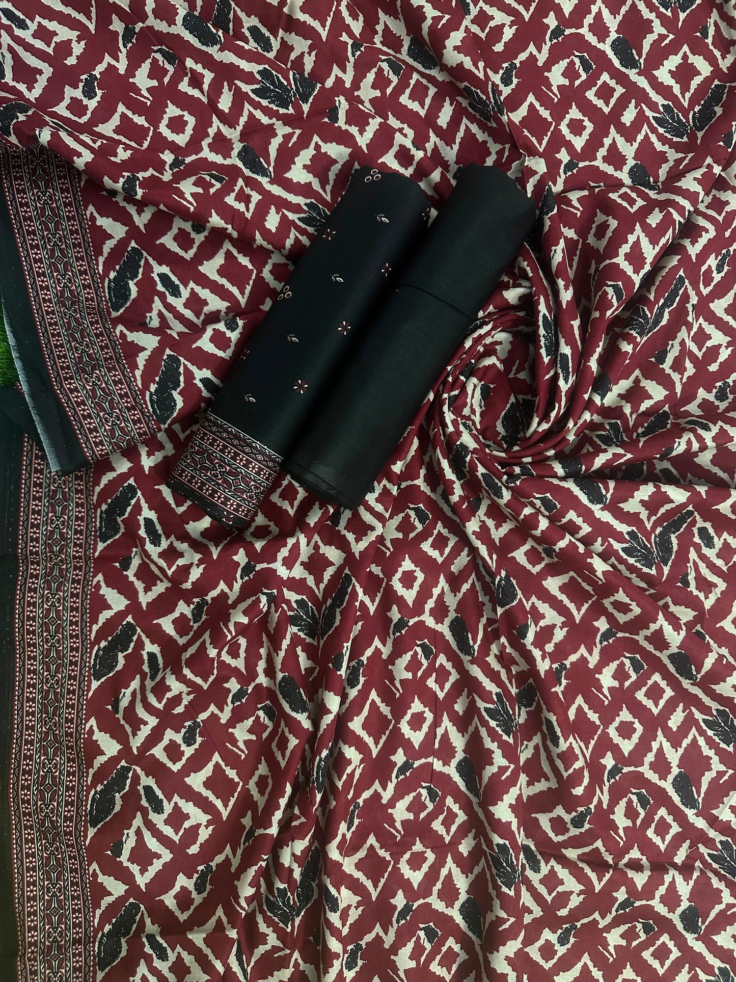 Bin Saeed Black Printed 3Pcs