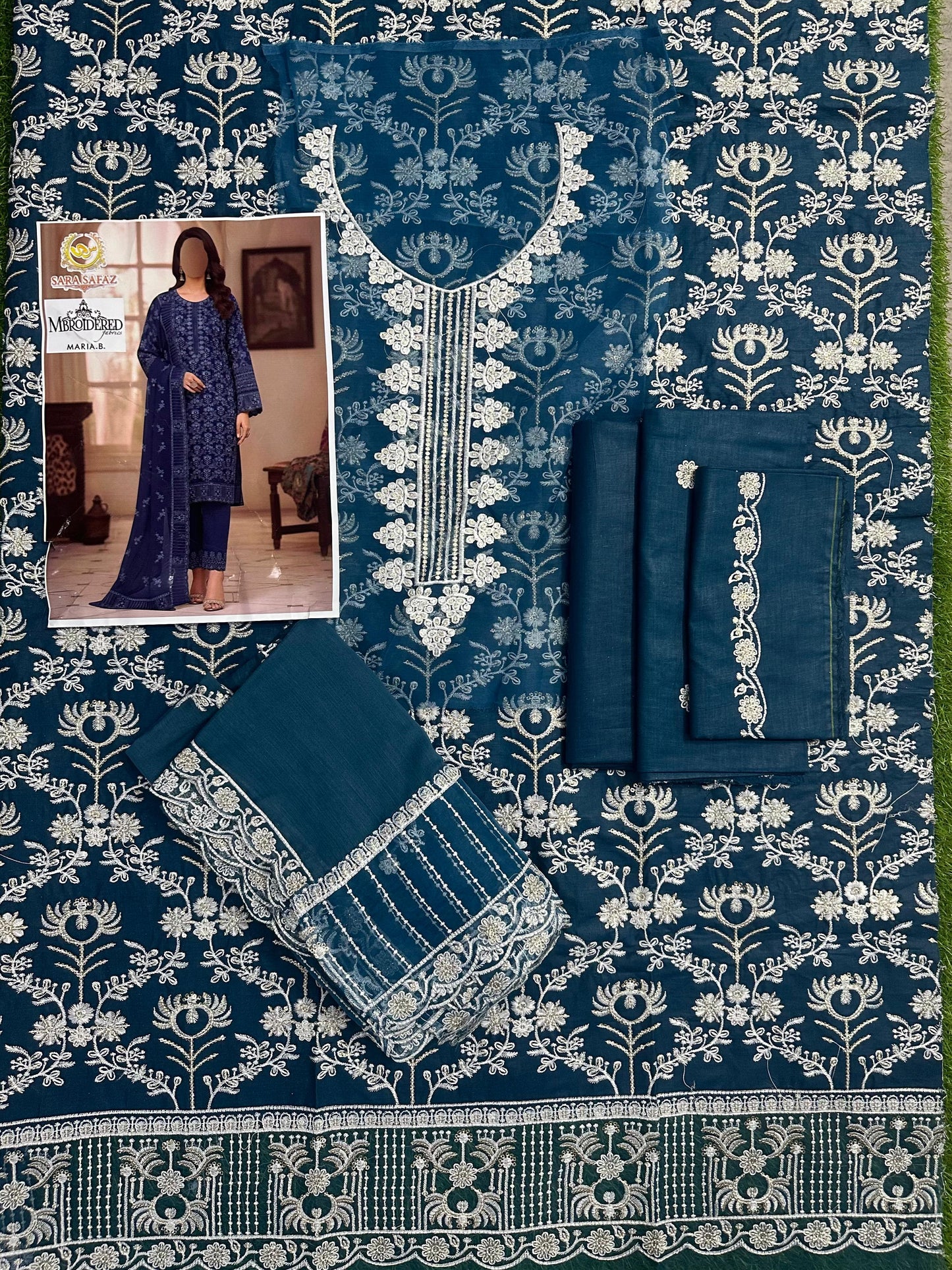 Sara Safaz Fancy Party Wear Embroidered Collection 3-Piece Suits โ Elegant & Stylish