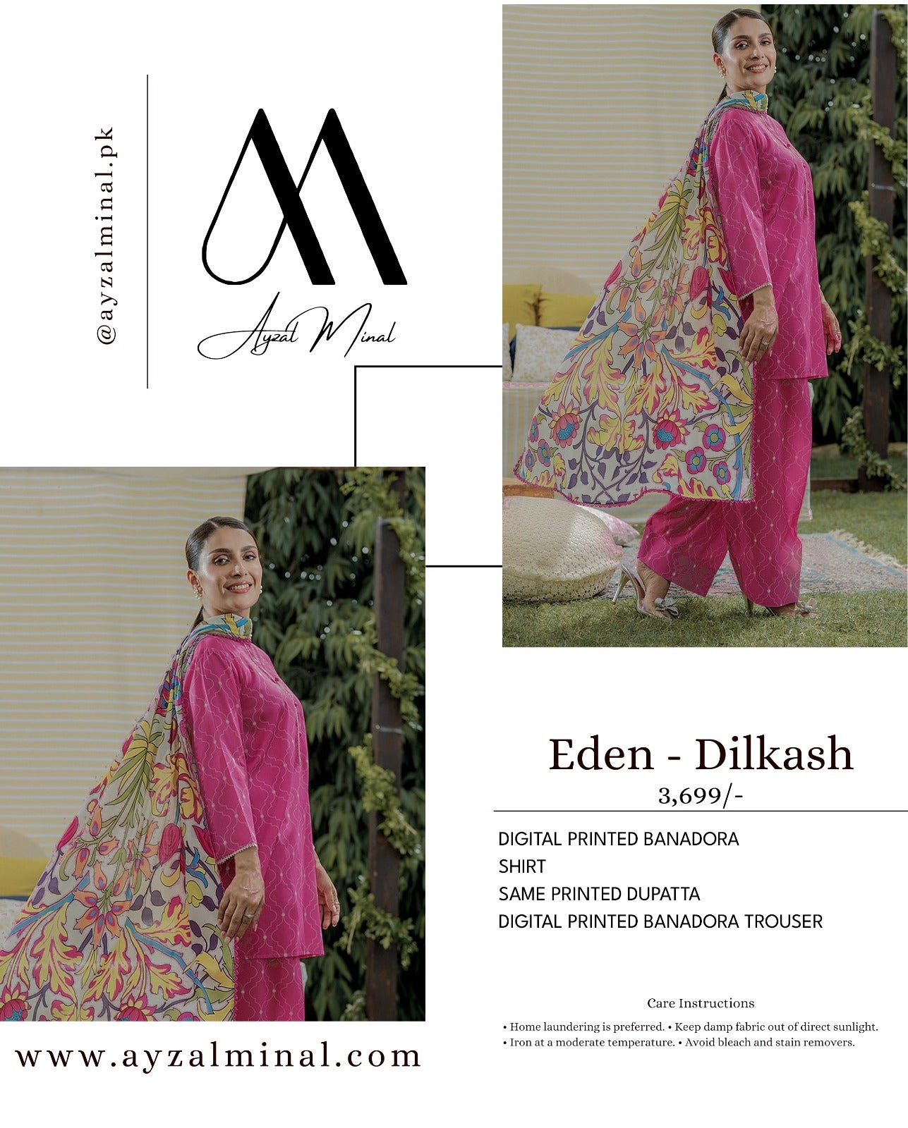 Ayzal Minhal BanaDora 3P Unstitched