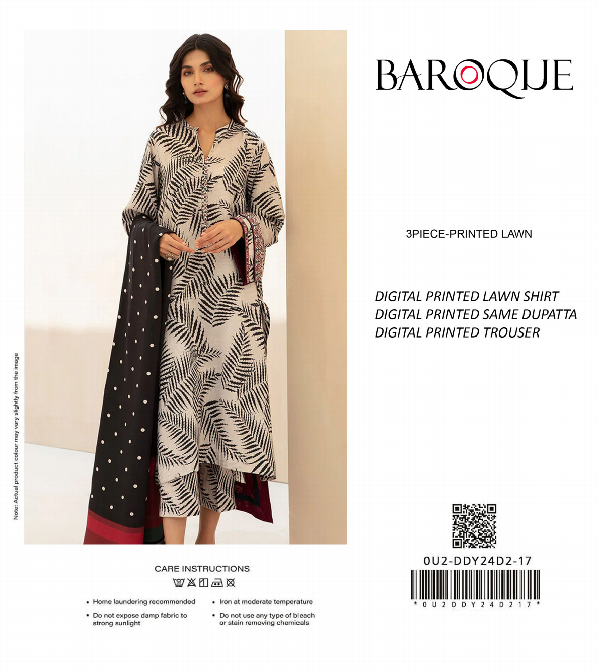 Baroque Unstitched Lawn 3 Pieces in Wholesale Price 🔥❤️