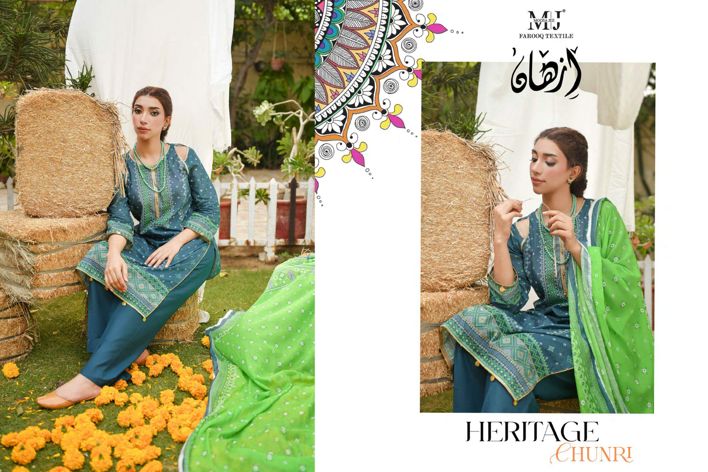 MoosaJee 100% Original Heritage Chunri Unstitched 3Ps๐๐ฅ