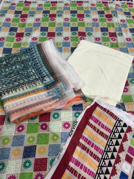 Khaadi Unstitched Lawn 3P Chiffon Dupatta